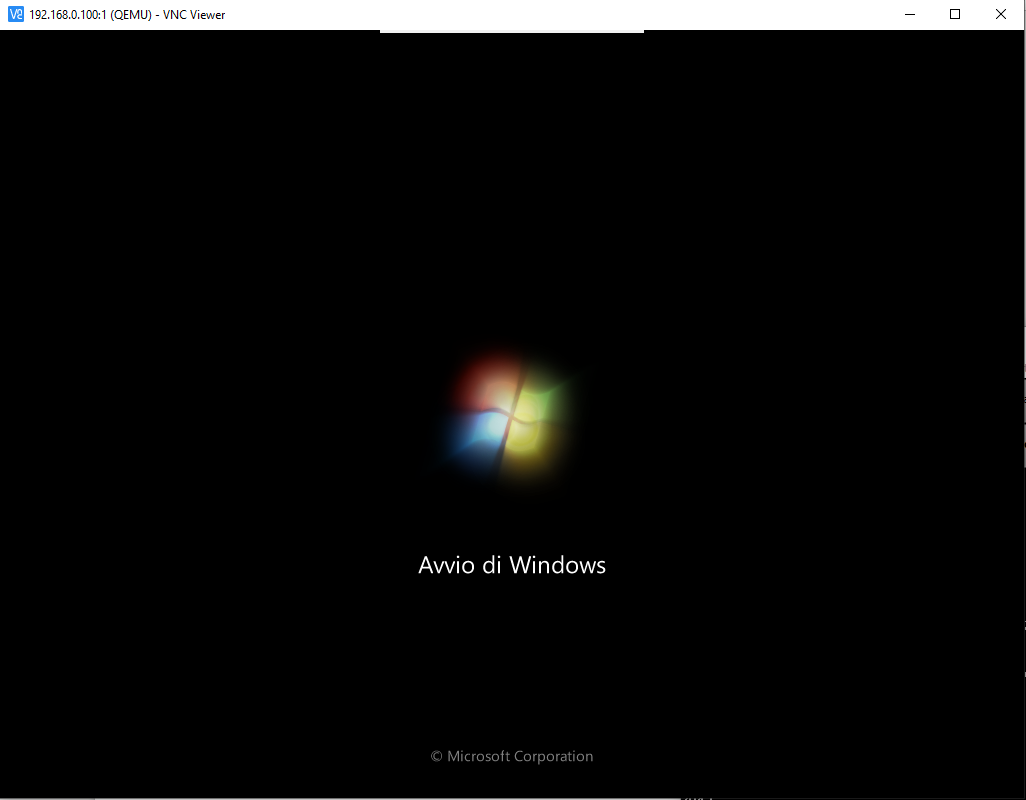 vnc win7 loading
